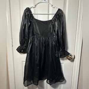 Entro black shimmer skater dress